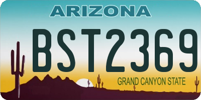 AZ license plate BST2369
