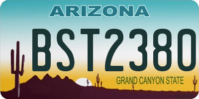AZ license plate BST2380