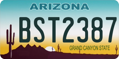 AZ license plate BST2387