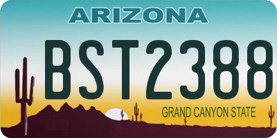 AZ license plate BST2388