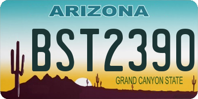 AZ license plate BST2390