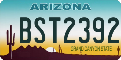 AZ license plate BST2392