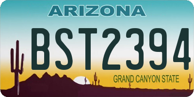 AZ license plate BST2394