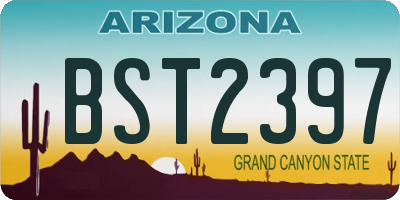 AZ license plate BST2397