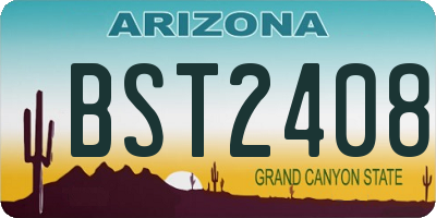 AZ license plate BST2408