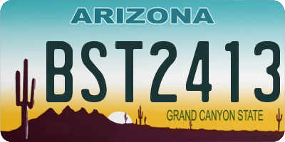 AZ license plate BST2413