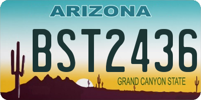 AZ license plate BST2436