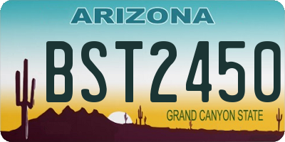 AZ license plate BST2450