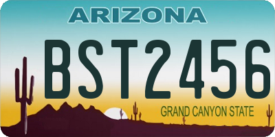 AZ license plate BST2456