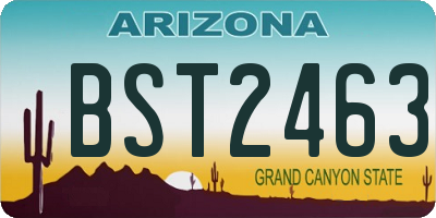 AZ license plate BST2463