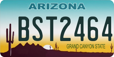 AZ license plate BST2464