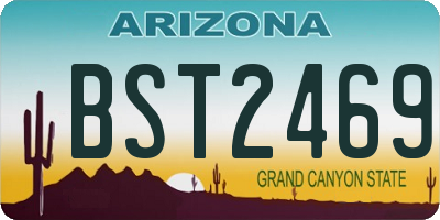AZ license plate BST2469