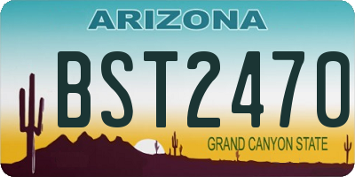 AZ license plate BST2470