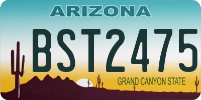 AZ license plate BST2475