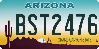 AZ license plate BST2476