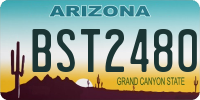 AZ license plate BST2480