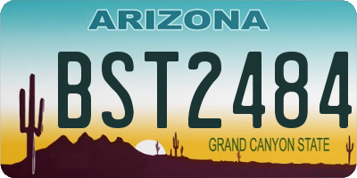 AZ license plate BST2484