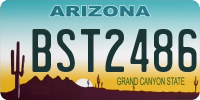 AZ license plate BST2486
