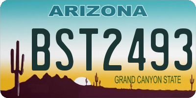 AZ license plate BST2493