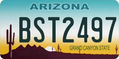 AZ license plate BST2497