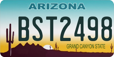AZ license plate BST2498