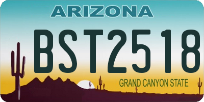 AZ license plate BST2518