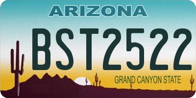 AZ license plate BST2522