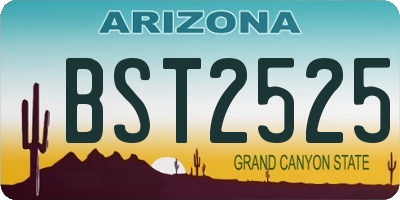 AZ license plate BST2525