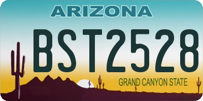 AZ license plate BST2528