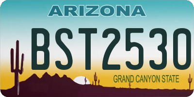 AZ license plate BST2530
