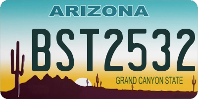 AZ license plate BST2532