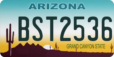 AZ license plate BST2536