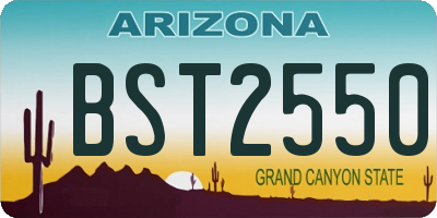 AZ license plate BST2550