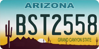AZ license plate BST2558