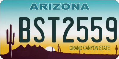 AZ license plate BST2559