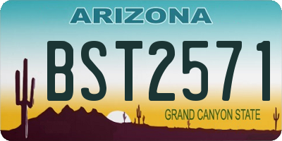 AZ license plate BST2571