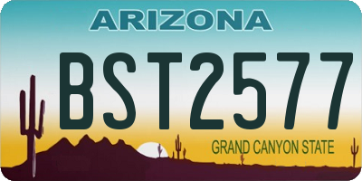 AZ license plate BST2577