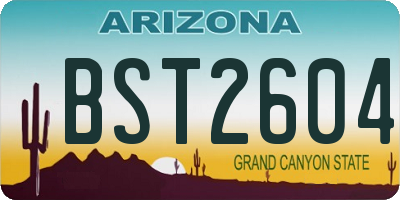 AZ license plate BST2604