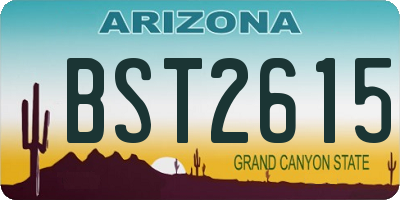 AZ license plate BST2615