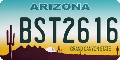 AZ license plate BST2616