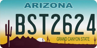 AZ license plate BST2624