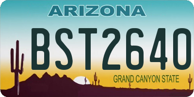 AZ license plate BST2640