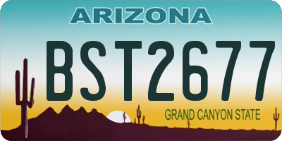 AZ license plate BST2677