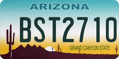 AZ license plate BST2710