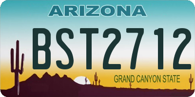 AZ license plate BST2712