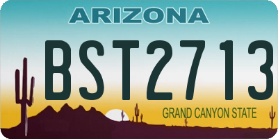 AZ license plate BST2713
