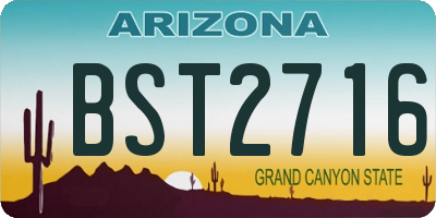 AZ license plate BST2716