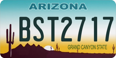 AZ license plate BST2717