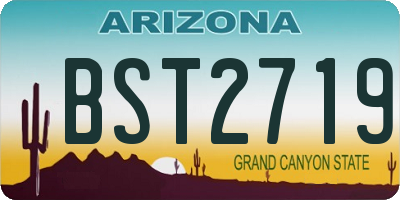 AZ license plate BST2719