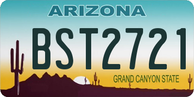 AZ license plate BST2721